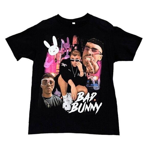 Bad Bunny Latin Spanish Pop Music Rockstar Merch Tour Tee Shirt Mens Medium - Picture 1 of 4